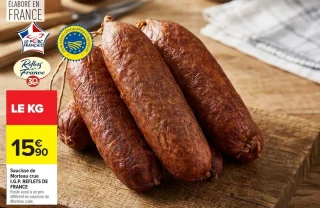 Saucisse de Morteau crue I.G.P. REFLETS DE FRANCE