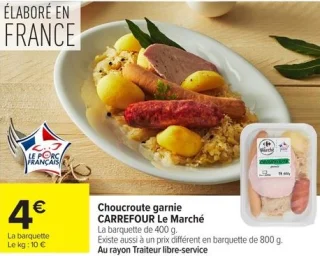 Choucroute garnie CARREFOUR Le Marché