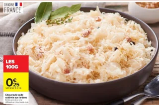 Choucroute cuite cuisinée aux lardons