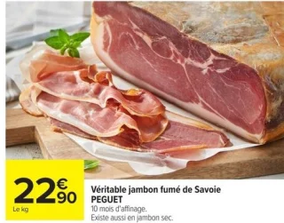 Véritable jambon fumé de Savoie PEGUET