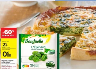 Légumes surgelés BONDUELLE Epinards