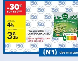 Fèves surgelées CARREFOUR CLASSIC