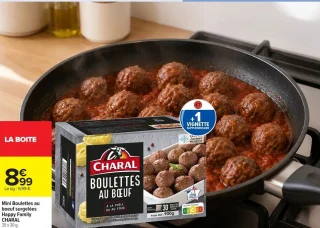 Mini Boulettes au boeuf surgelées Happy Family CHARAL