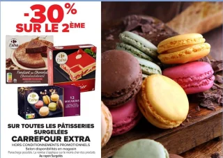 Pâtisseries surgelées Carrefour Extra