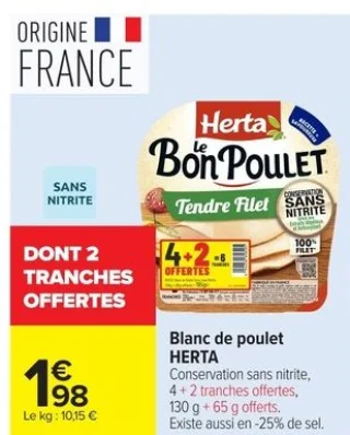 Blanc de poulet HERTA