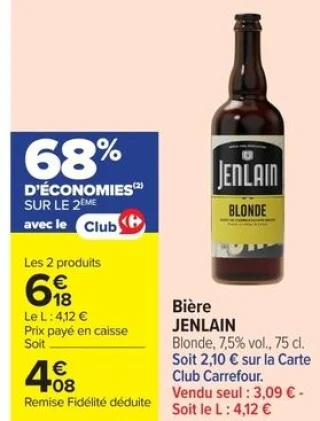 Bière JENLAIN Blonde
