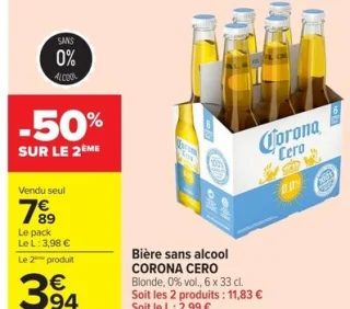 Bière sans alcool CORONA CERO Blonde