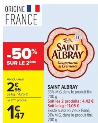 SAINT ALBRAY Gourmand & Crémeux
