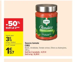 Sauces tomate CIRO