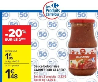 Sauce bolognaise CARREFOUR CLASSIC'