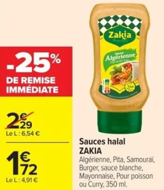 Sauces halal ZAKIA