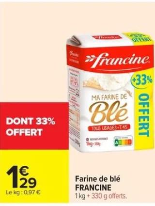 Farine de blé FRANCINE