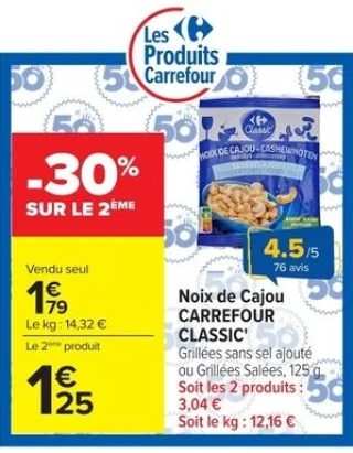 Noix de Cajou CARREFOUR CLASSIC'