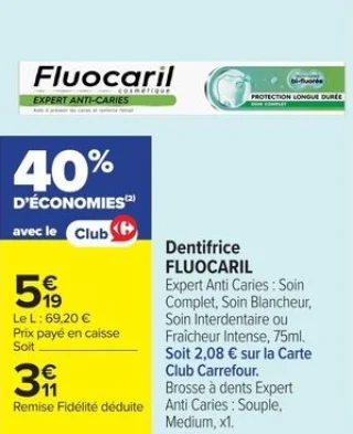 Dentifrice FLUOCARIL Expert Anti Caries