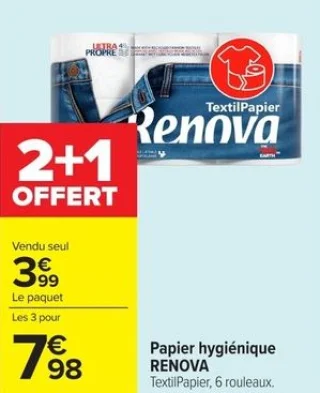 Papier hygiénique RENOVA TextilPapier
