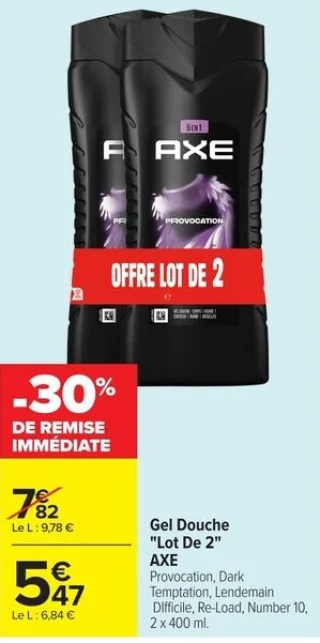 Gel Douche "Lot De 2" AXE