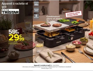 Appareil à raclette et grill Tristar RA-2752CA