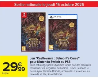Jeu "Castlevania : Belmont's Curse" pour Nintendo Switch ou PS5