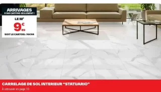 Carrelage de sol intérieur "Statuario"