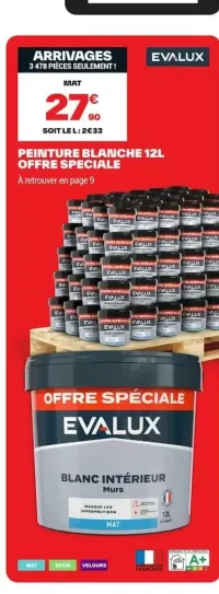 EVALUX peinture blanche 12 L