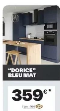 Cuisine DORICE Bleu Mat