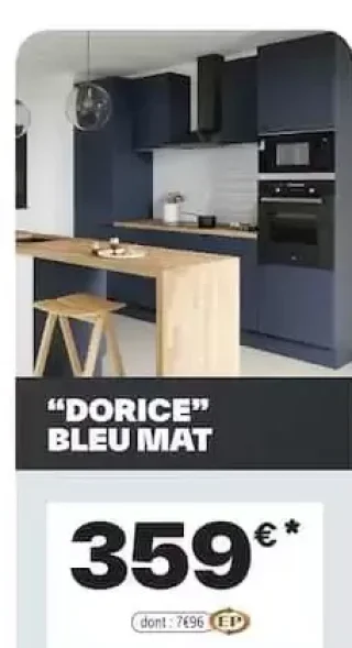 Cuisine DORICE Bleu Mat