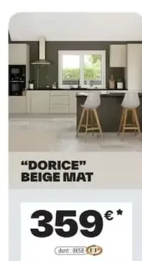 Cuisine DORICE Beige Mat