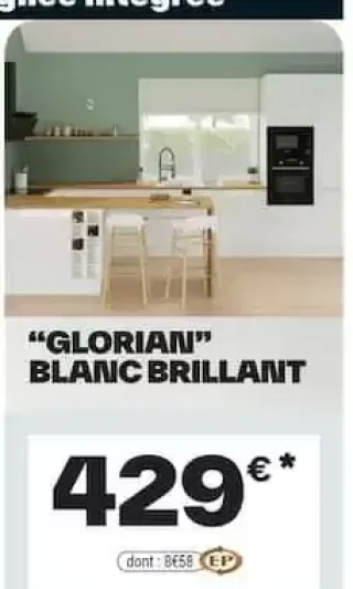 Cuisine GLORIAN Blanc Brillant