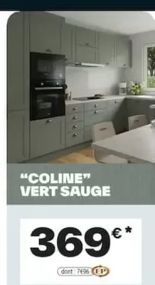 Cuisine COLINE Vert Sauge