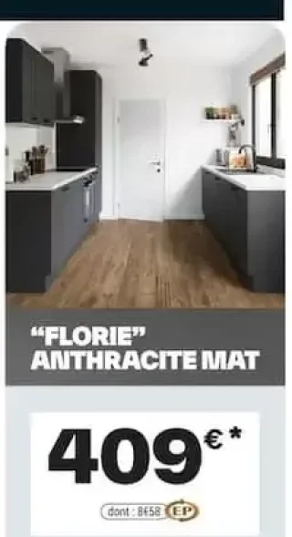 Cuisine FLORIE Anthracite Mat