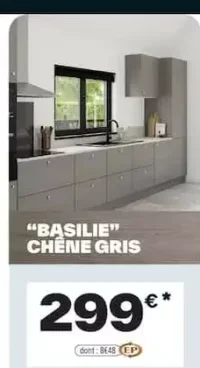 Cuisine BASILIE Chêne Gris