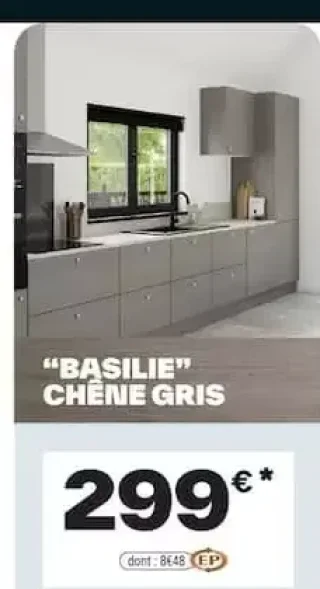 Cuisine BASILIE Chêne Gris
