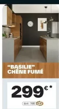Cuisine BASILIE Chêne Fumé