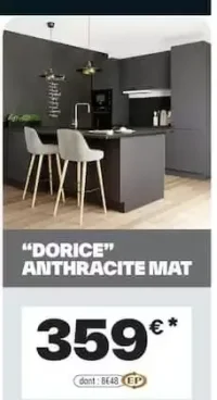 Cuisine DORICE Anthracite Mat