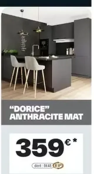 Cuisine DORICE Anthracite Mat