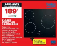 Plaque Induction 3 Zones Beko