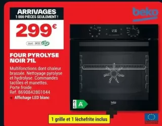 Four Pyrolyse Noir 71L Beko