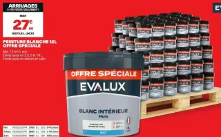 Peinture blanche 12L Offre Spéciale Evalux Mat