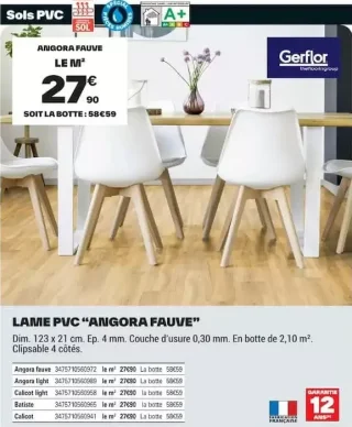 Lame PVC "Angora Fauve" Gerflor