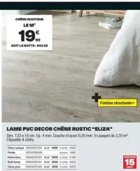 Lame PVC décor chêne rustic "Eliza"