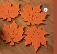Lot de 4 sous-verres feuille