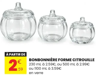 Bonbonnière forme citrouille