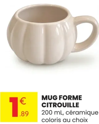Mug forme citrouille