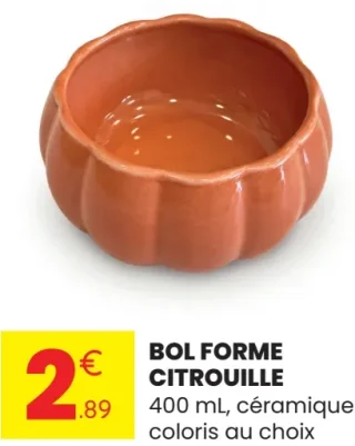 Bol forme citrouille