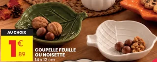 Coupelle feuille ou noisette