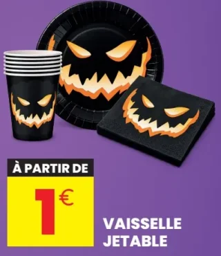 Vaisselle jetable d'Halloween