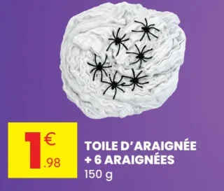 Toile d'araignée + 6 araignées 150 g