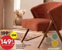 Fauteuil de salon Jules velours côtelé