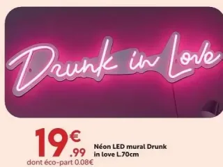 Néon LED mural Drunk in love