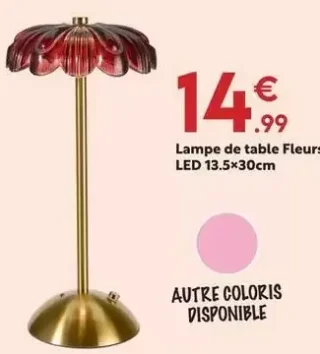 Lampe de table Fleurs LED
